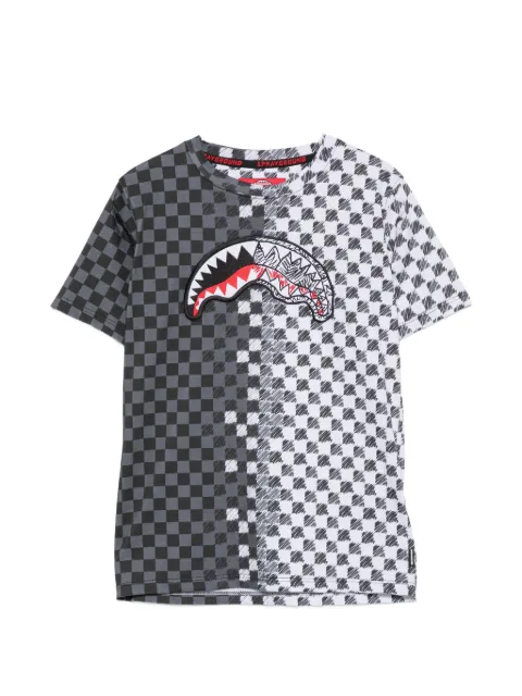 Sprayground check-print logo-detail T-shirt