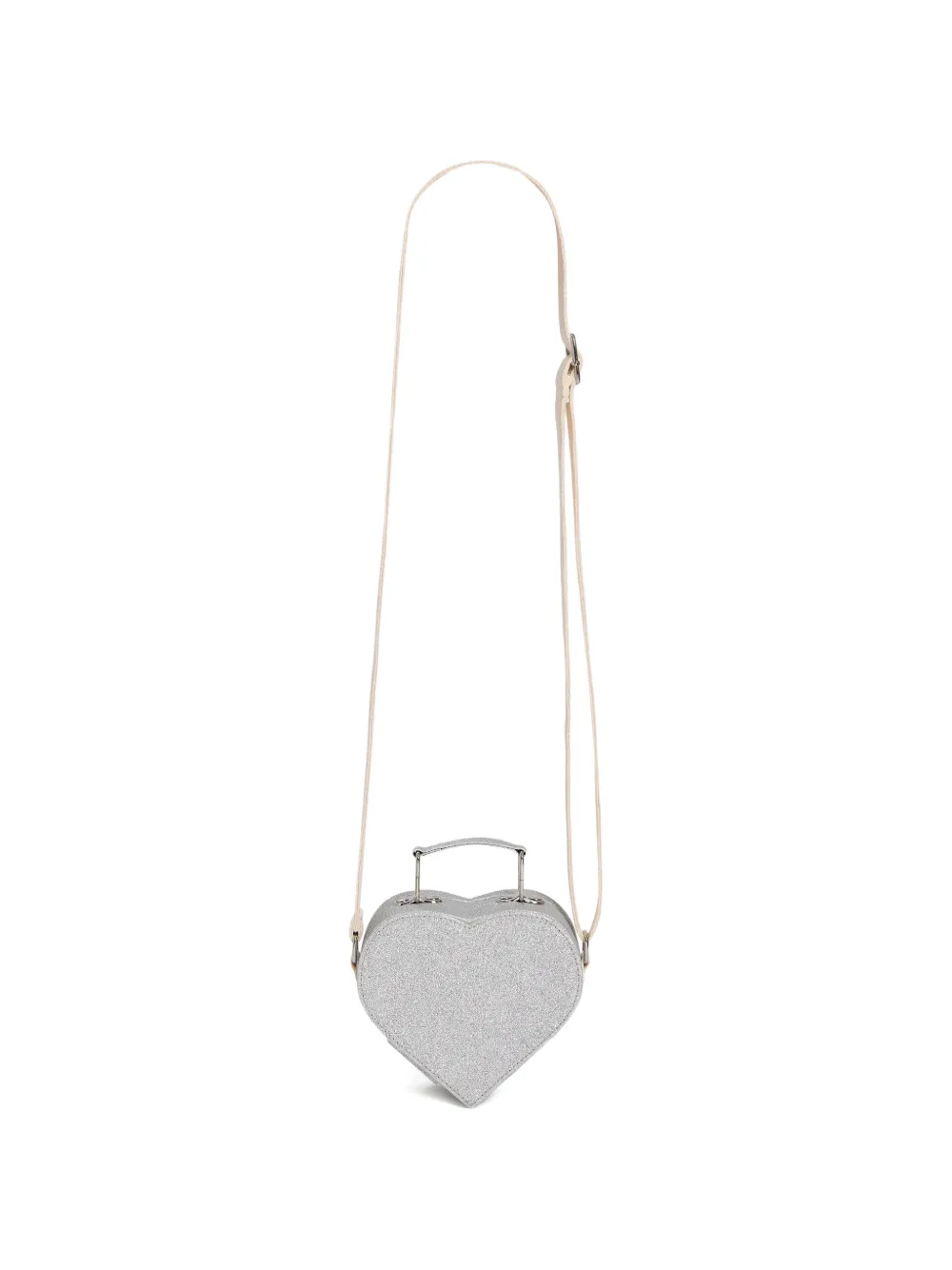 Bonpoint Mariha hartvormige schoudertas met glitter Zilver