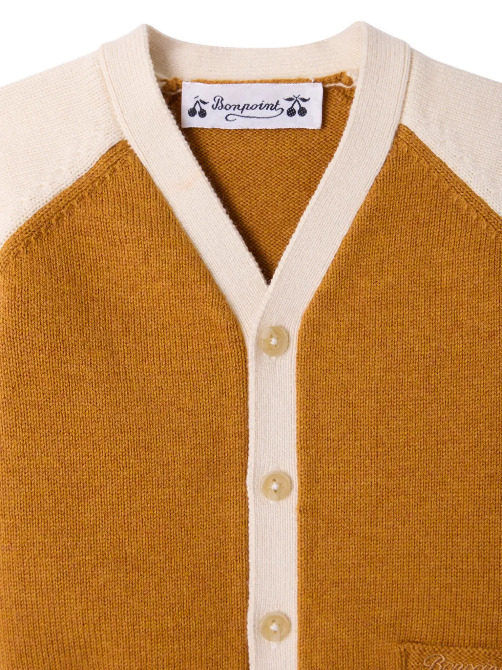 Bonpoint Marin vest met colourblocking en raglan mouwen Bruin