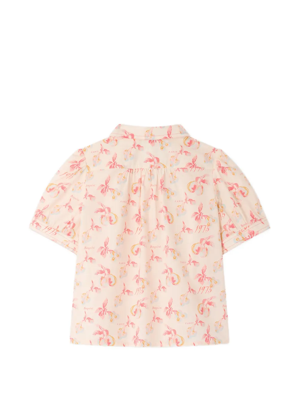 Bonpoint Mathilda blouse met kersenprint Beige