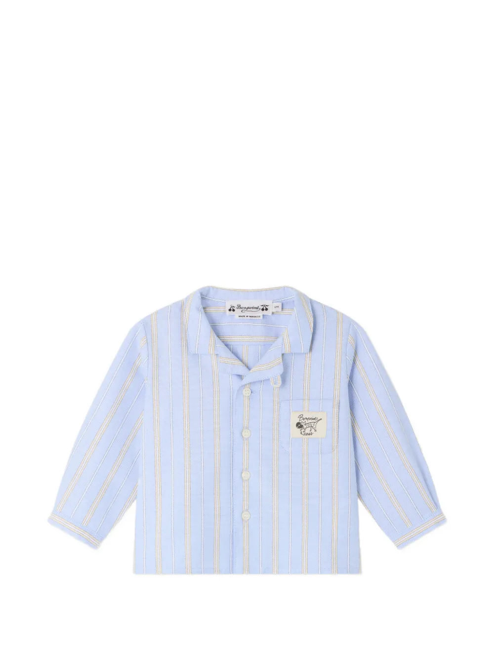 Bonpoint Maxime striped shirt - Blu