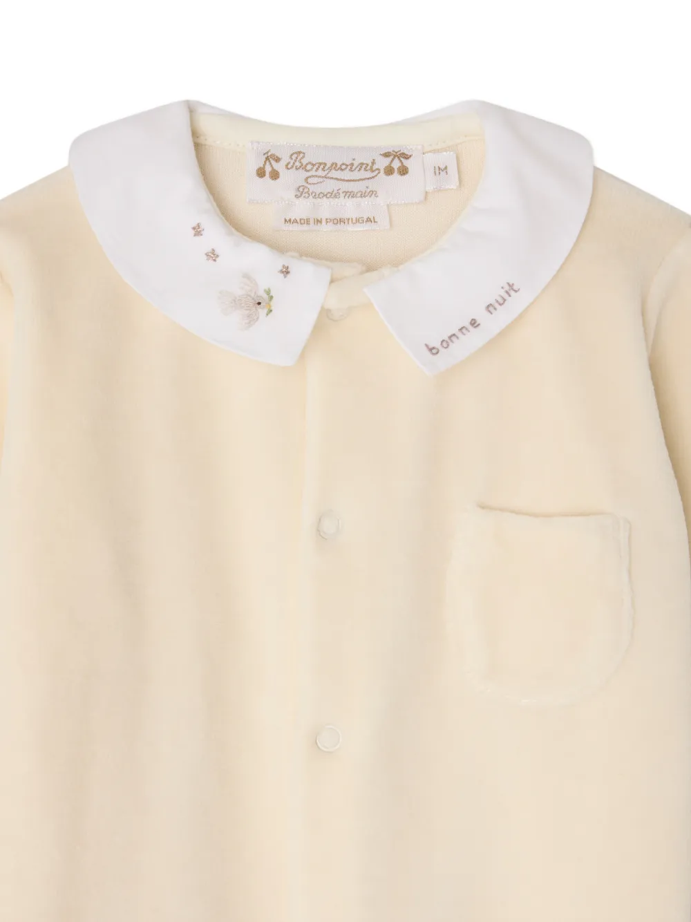 Bonpoint Tilouan pyjama met geborduurd detail Geel