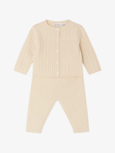 Bonpoint Lavina cable-knit pajamas