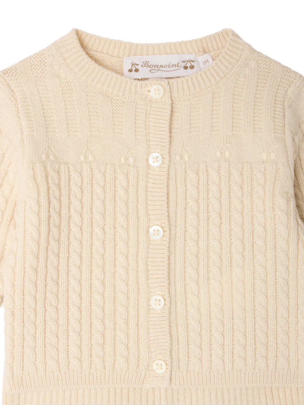 Bonpoint Lavina kabelgebreide pyjama Beige