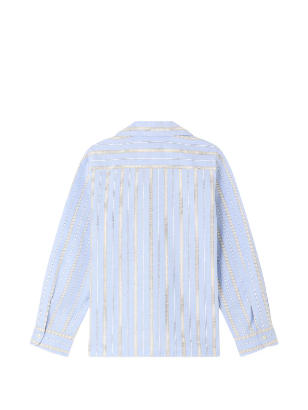  Bonpoint Camisa A Rayas De Algodón - Azul 