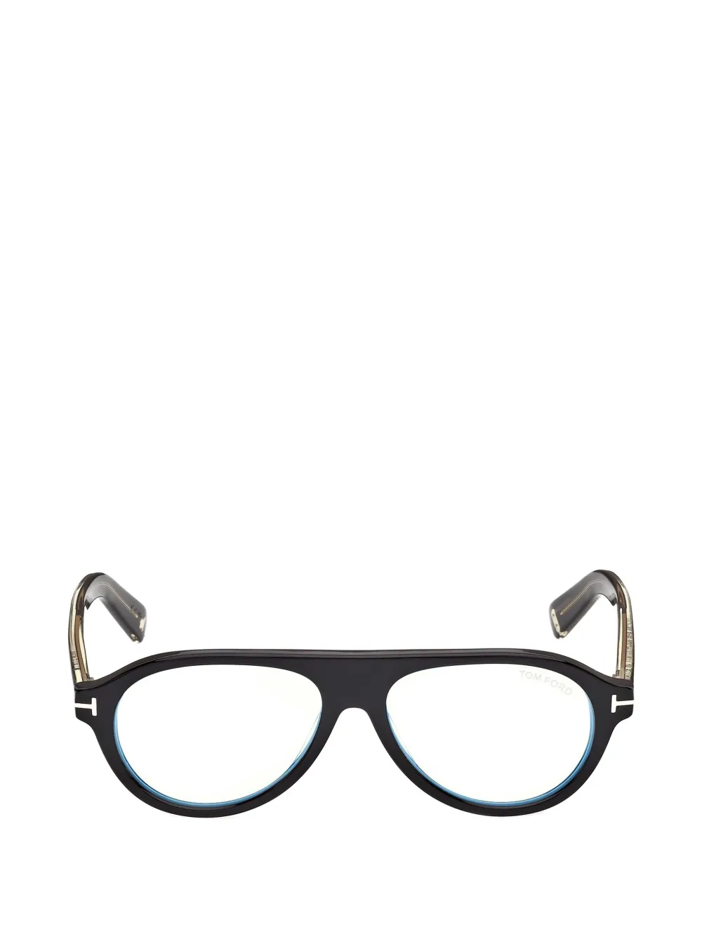 TOM FORD Eyewear pilot-frame clip-on glasses - Nero