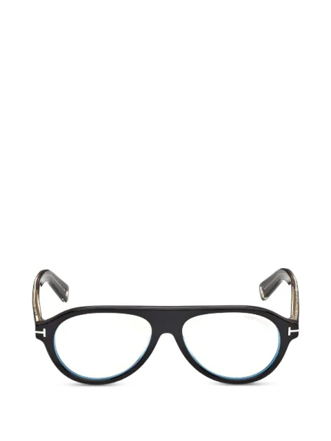 TOM FORD Eyewear pilot-frame clip-on glasses