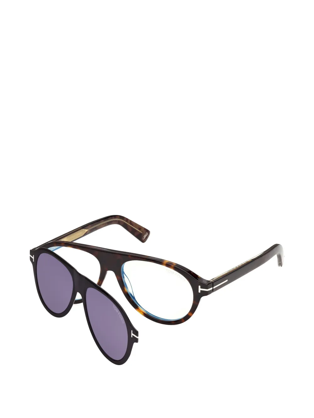 TOM FORD Eyewear Bril met piloten montuur Bruin
