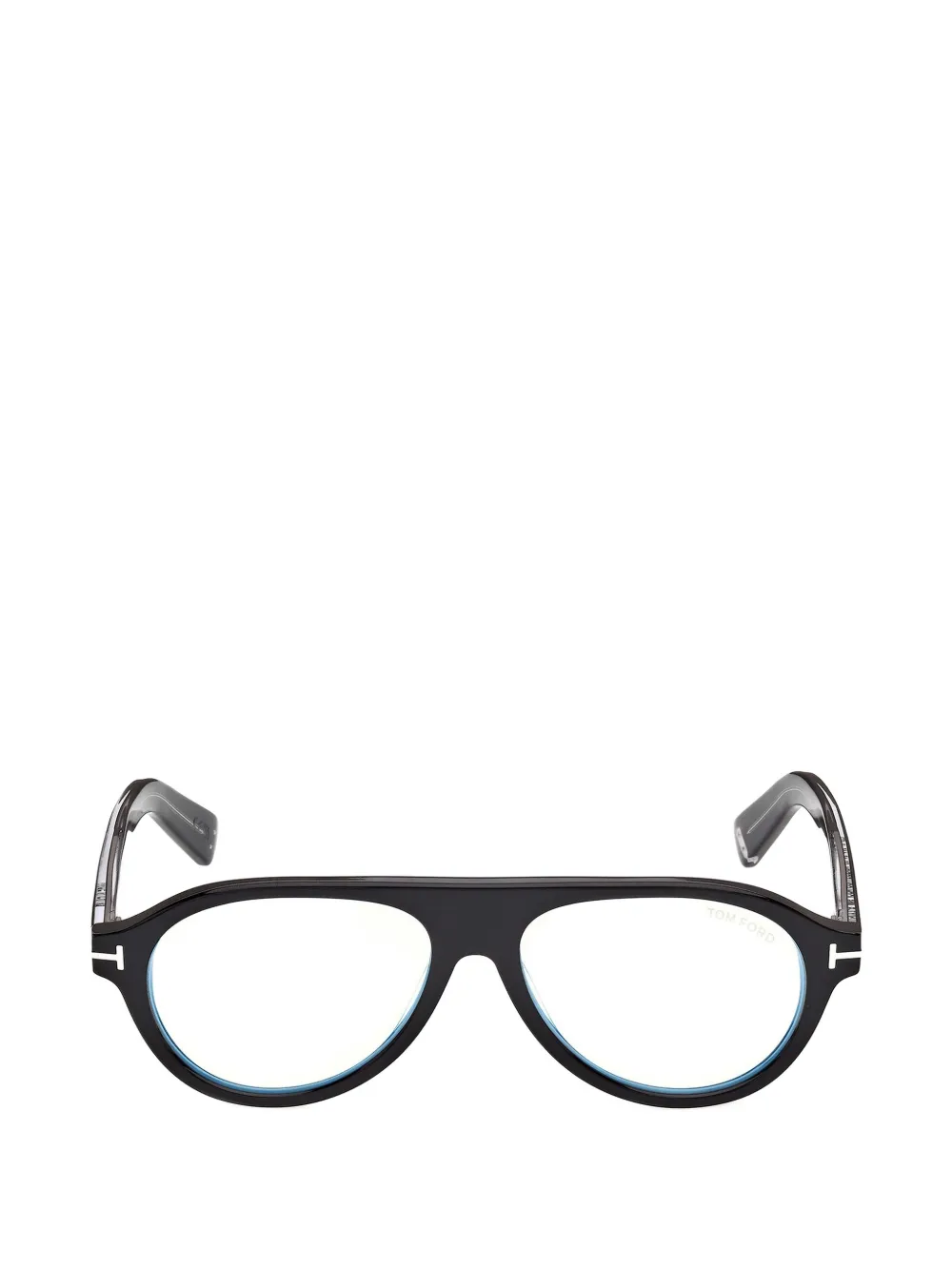 TOM FORD Eyewear T-logo pilot-frame glasses - Nero