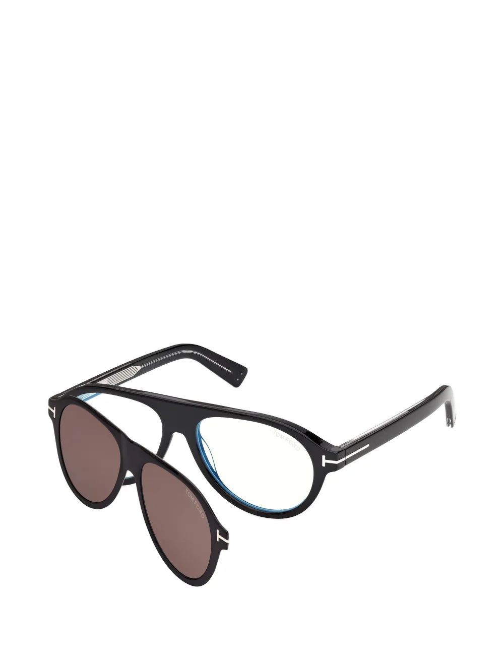 TOM FORD Eyewear Bril met piloten montuur Zwart