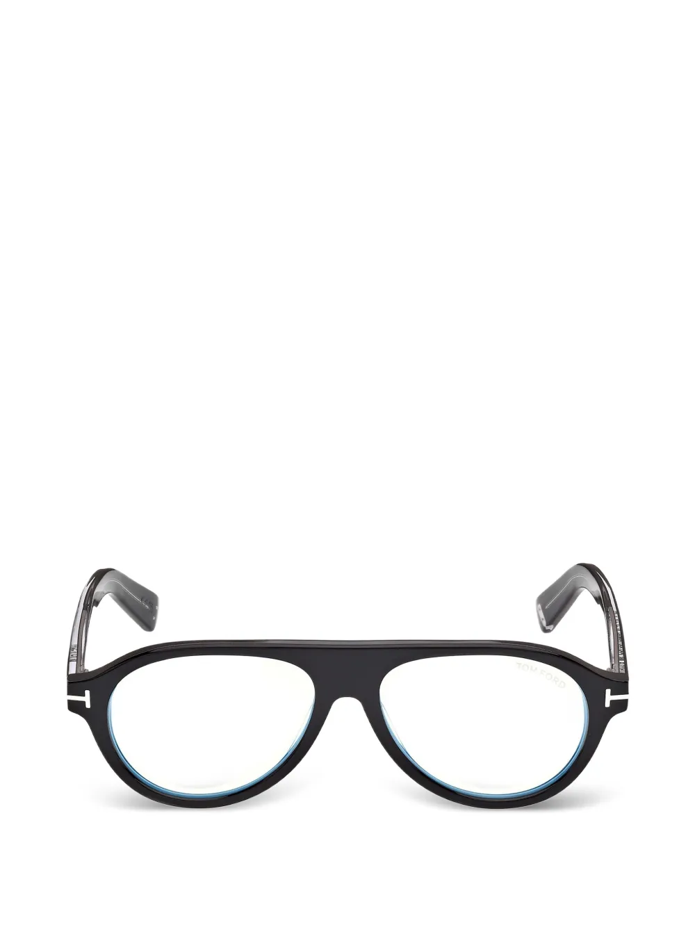 TOM FORD Eyewear T-logo pilot-frame glasses - Nero