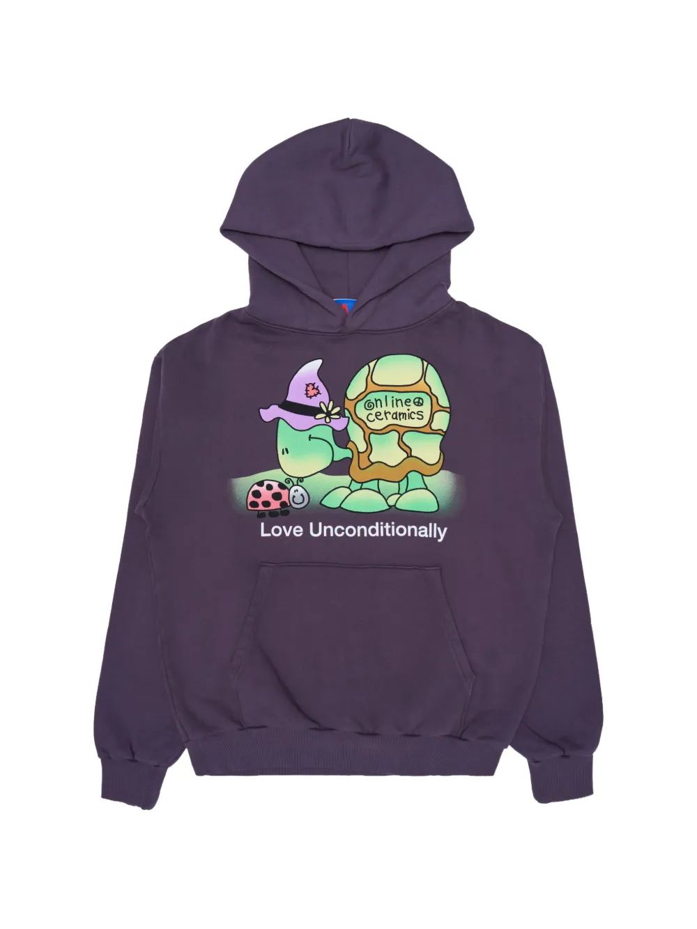 Online Ceramics graphic-print Love Unconditionally hoodie - Viola
