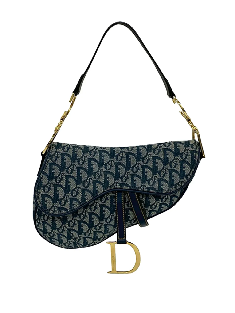 Christian Dior Pre-Owned 20th Century Diorissimo Canvas Saddle Bag shoulder bag - Blu