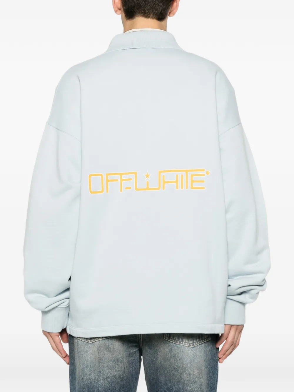 Off-White Trui met logopatch Blauw