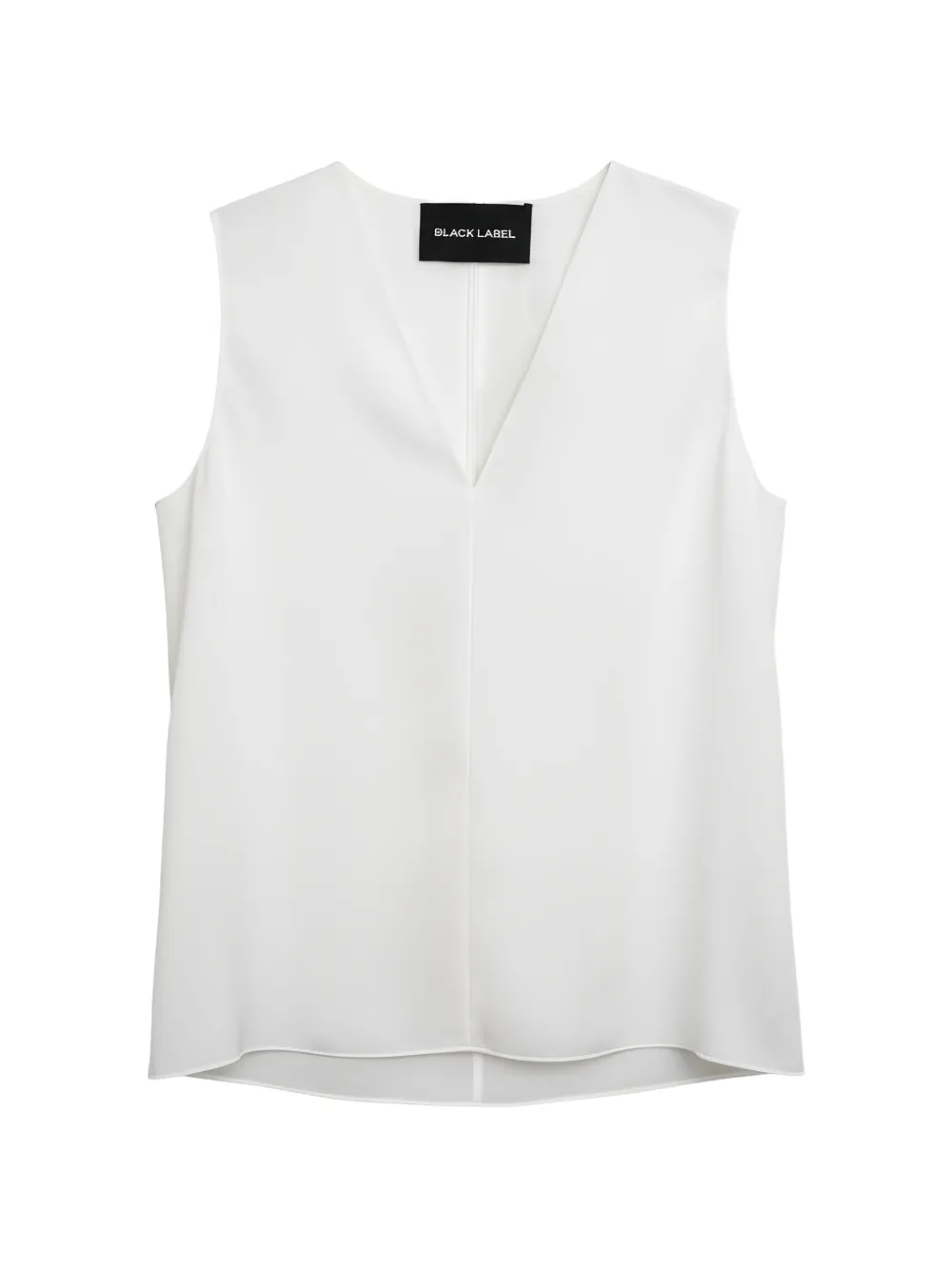 Black Label sleeveless V-neck top - Bianco