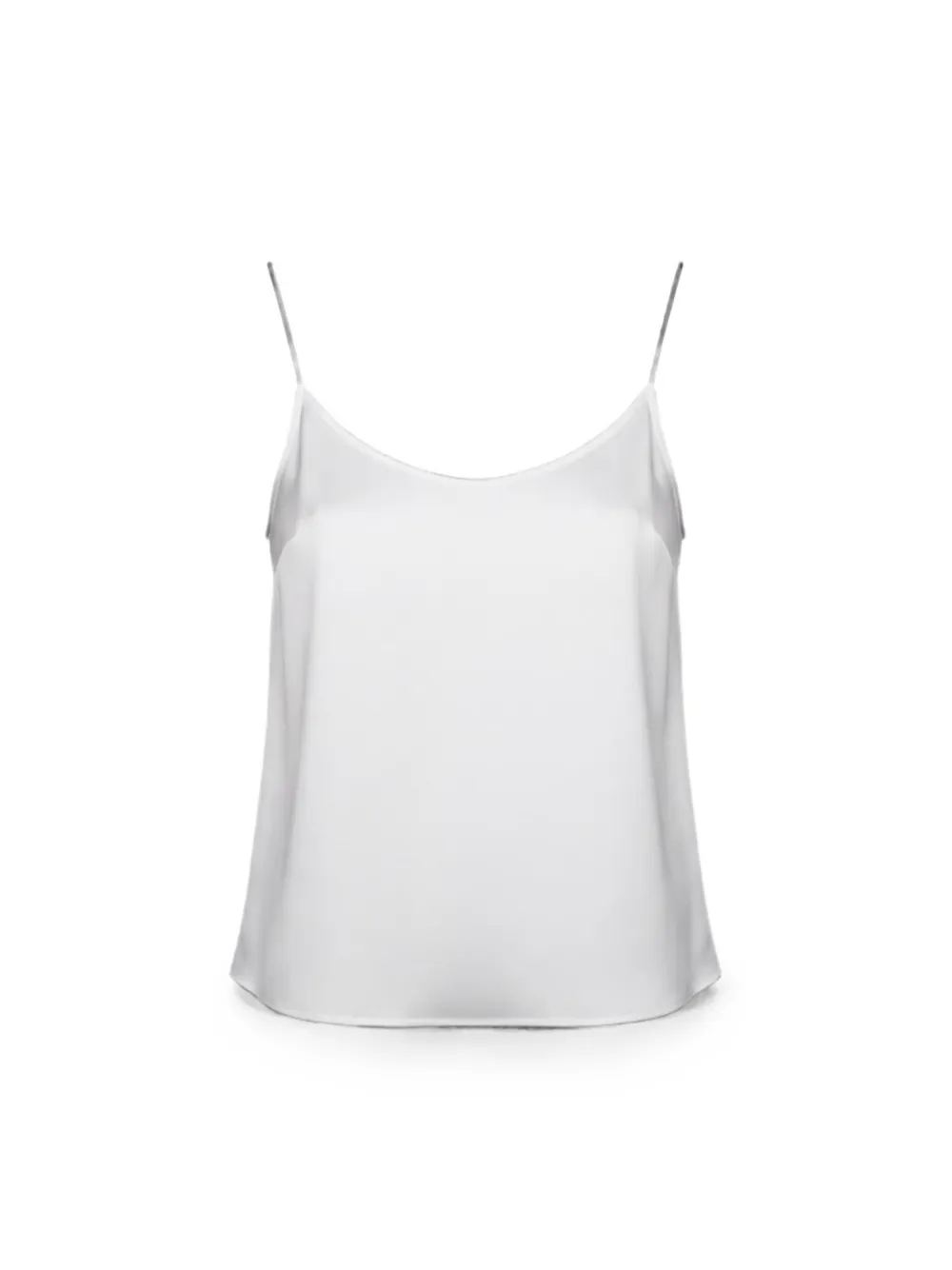 Black Label Mouwloze top met diepe ronde hals Wit