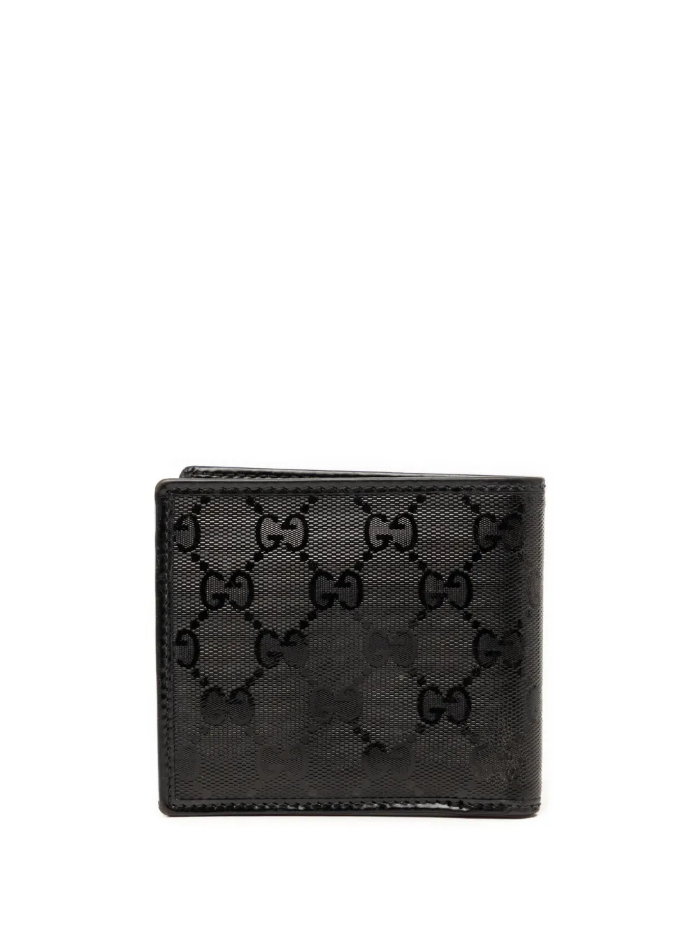 Pre-owned Gucci 2000-2015 Gg Imprime Bifold Wallet Small Wallets In Black