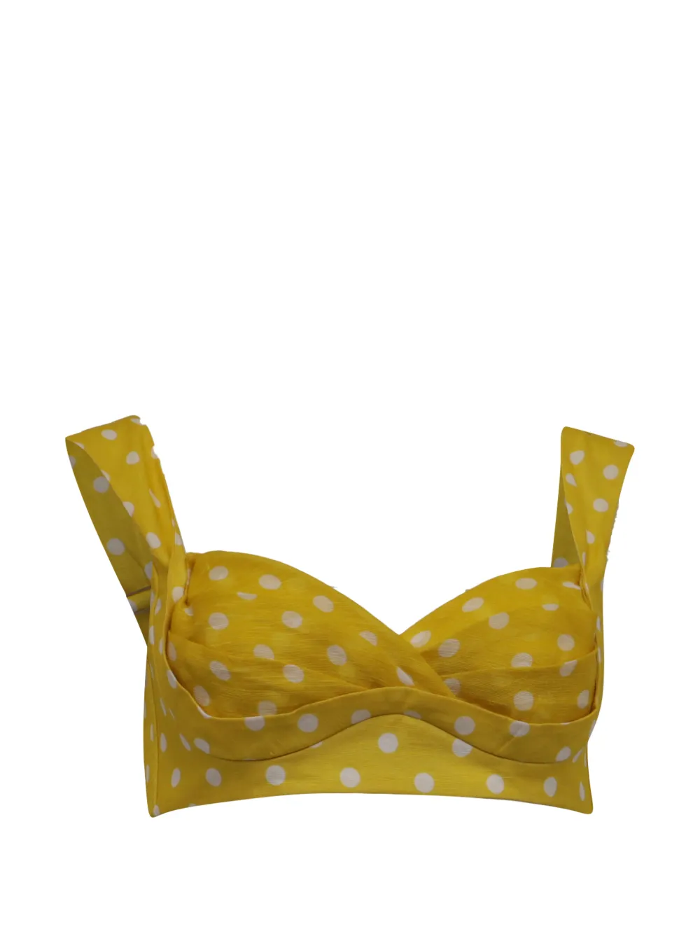 ZIMMERMANN Polka dot pleated top - Giallo