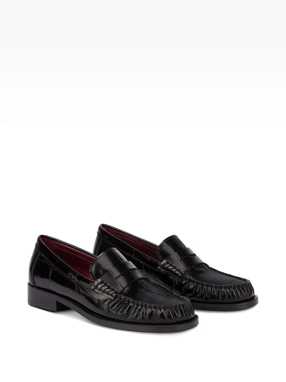 Paris Texas Dylan croc-effect loafers Zwart
