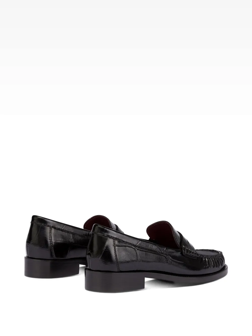 Paris Texas Dylan croc-effect loafers Zwart
