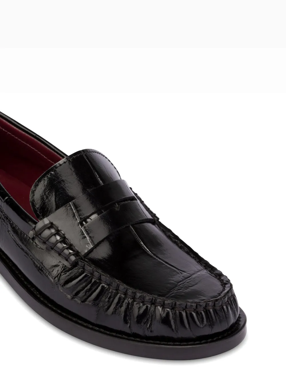 Paris Texas Dylan croc-effect loafers Zwart