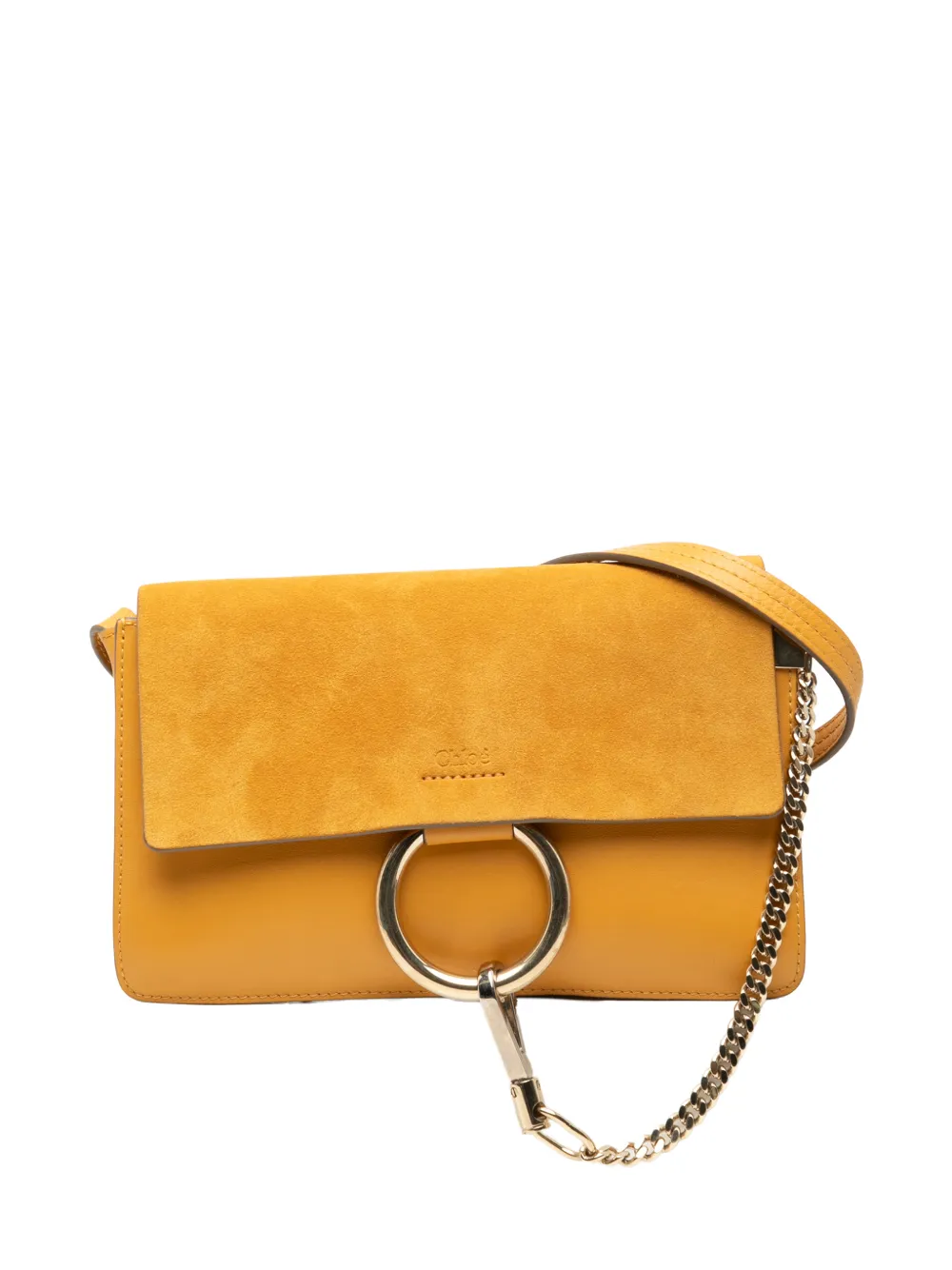 Chloé Pre-Owned 2016 Small Suede and Calfskin Faye crossbody bag - Giallo