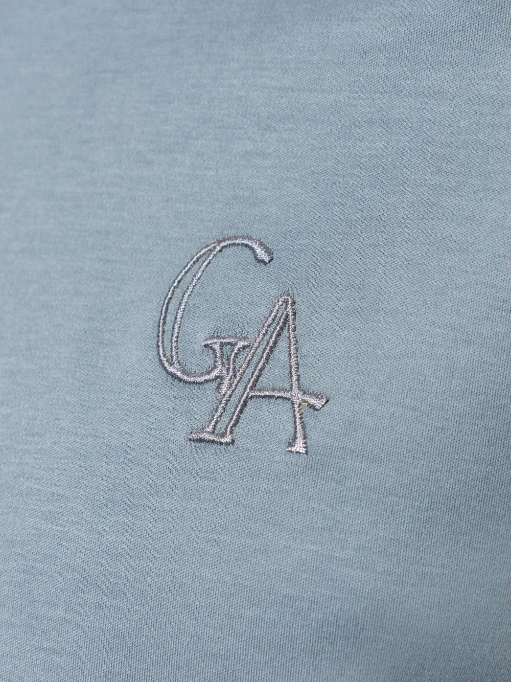 Giorgio Armani Katoenen T-shirt met geborduurd logo Blauw