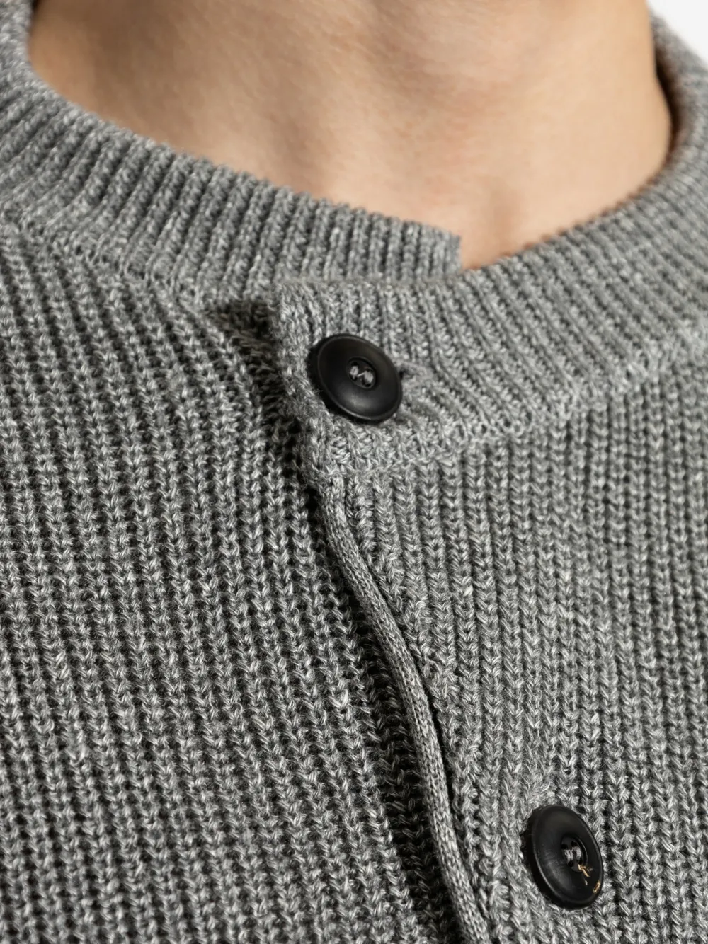 Giorgio Armani Asymmetrisch ribgebreid vest Grijs