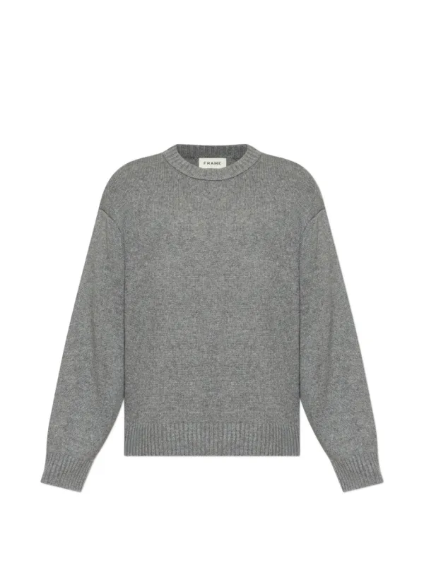 Frame Crew-neck Cashmere Sweater in Grey