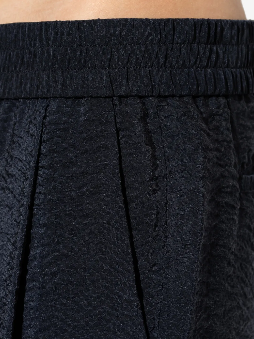 Giorgio Armani Broek met toelopende pijpen en gekreukt effect Blauw