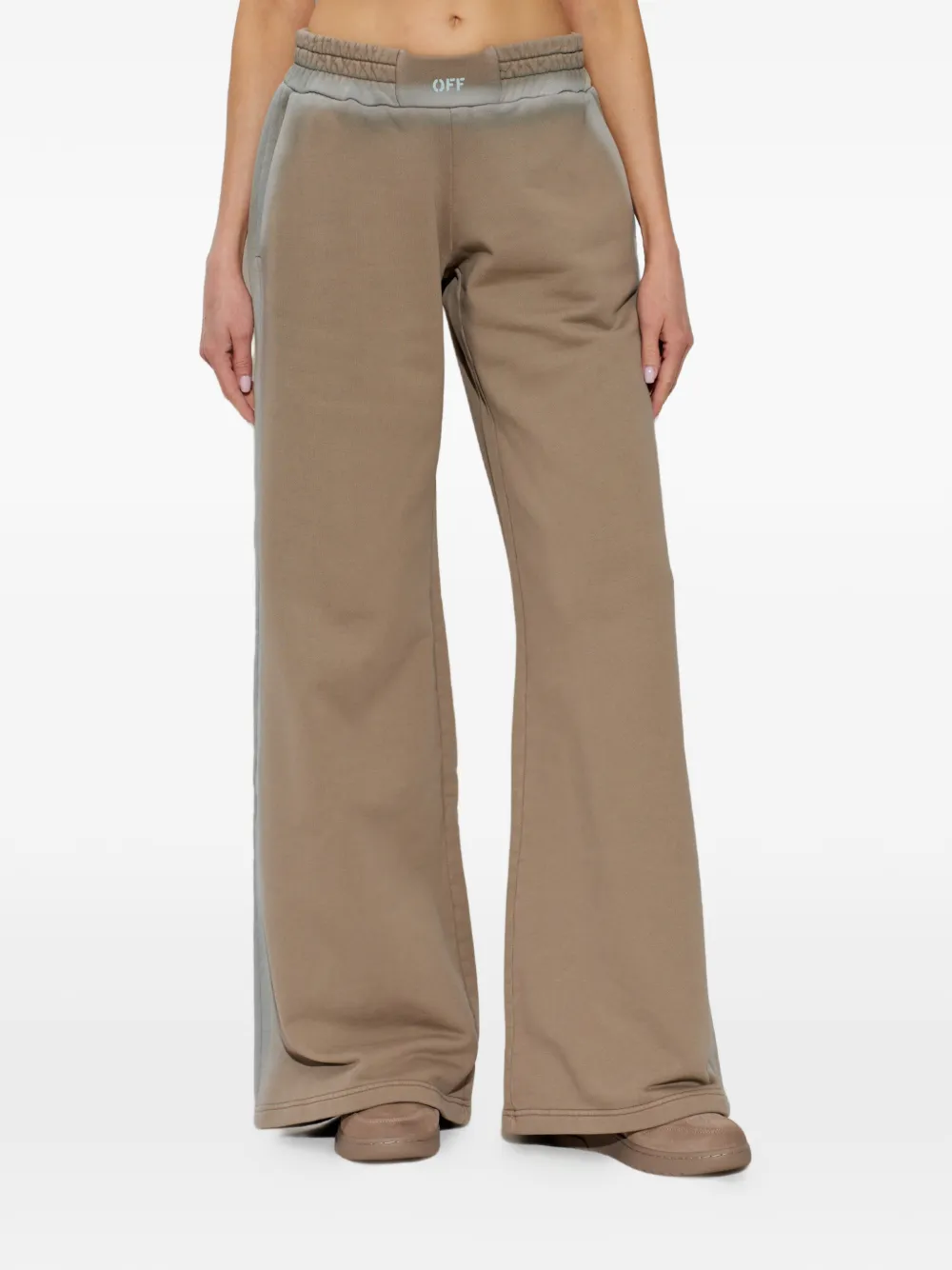 Off-White Trainingsbroek met logoprint Beige