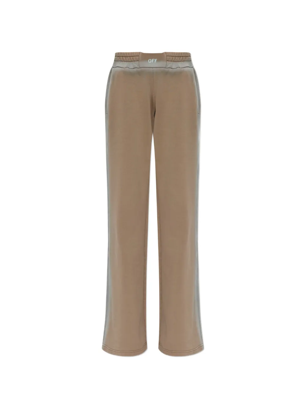 Off-White logo-print wide-leg track pants - Toni neutri