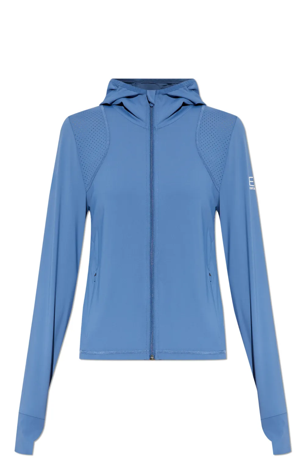 Ea7 Emporio Armani Ventus7 perforated hoodie - Blu