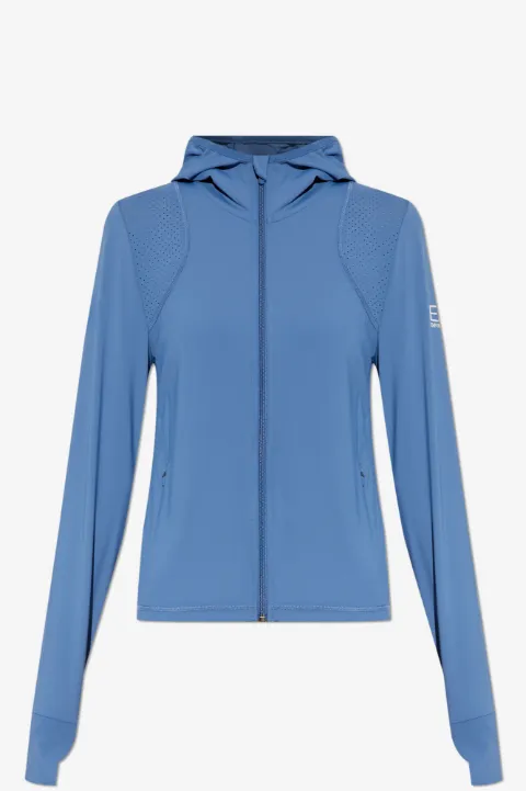 Ea7 Emporio Armani Ventus7 perforated hoodie
