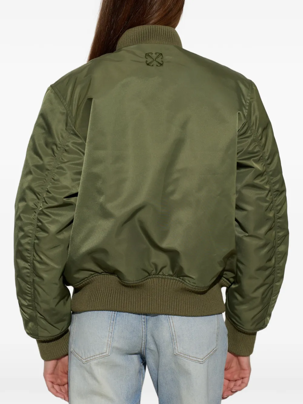 Off-White Bomberjack met logopatch Groen