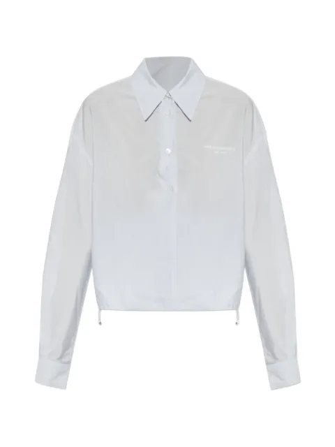 Alexander Wang logo-detail pinstriped blouse