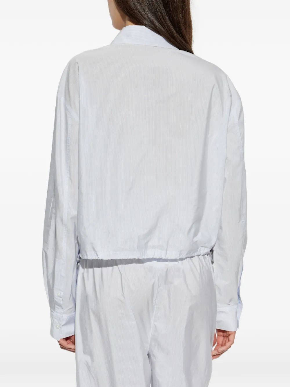 Alexander Wang Blouse met krijtstreep en logodetail Blauw