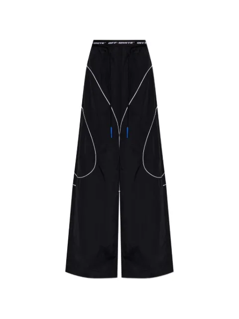 Off-White contrast-piping wide-leg trousers