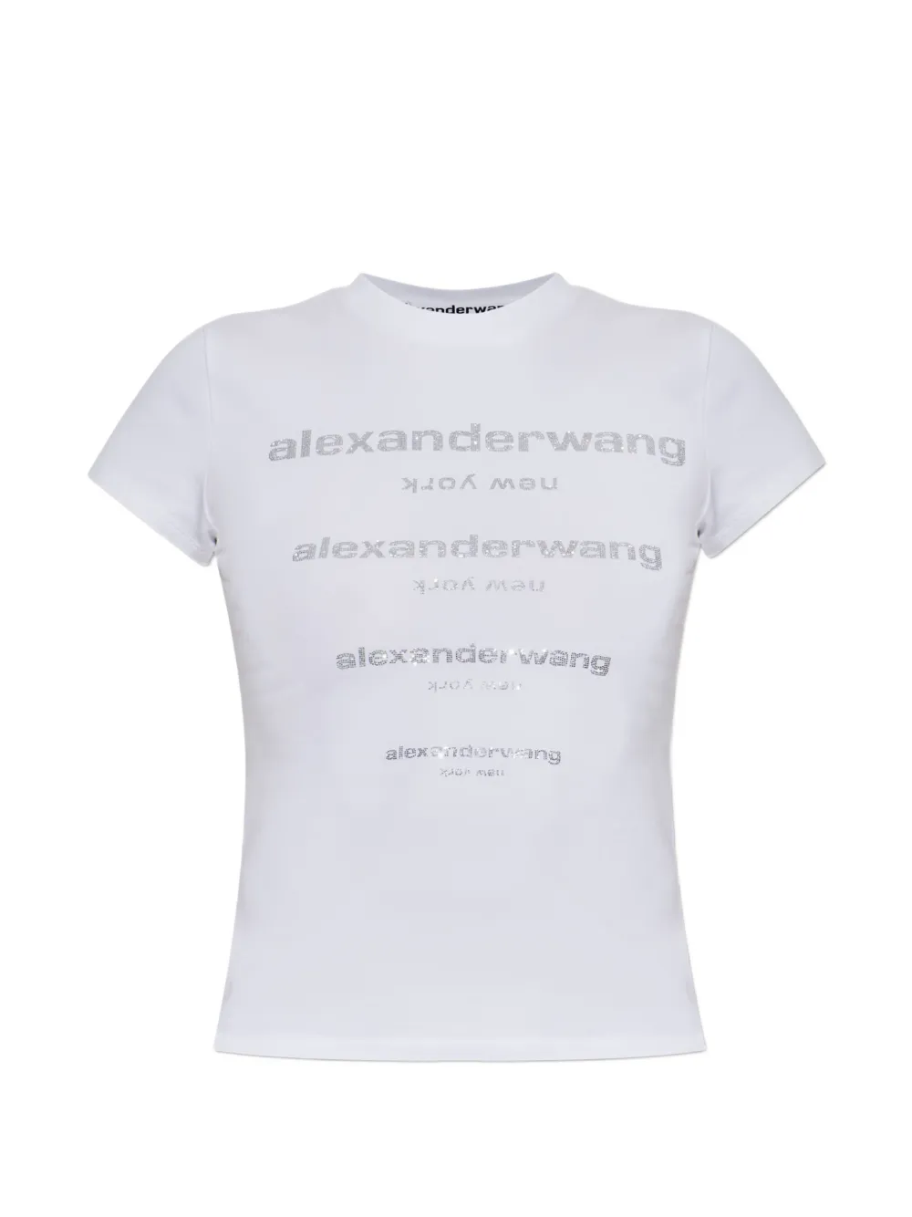 Alexander Wang hotfix-logo T-shirt - Bianco