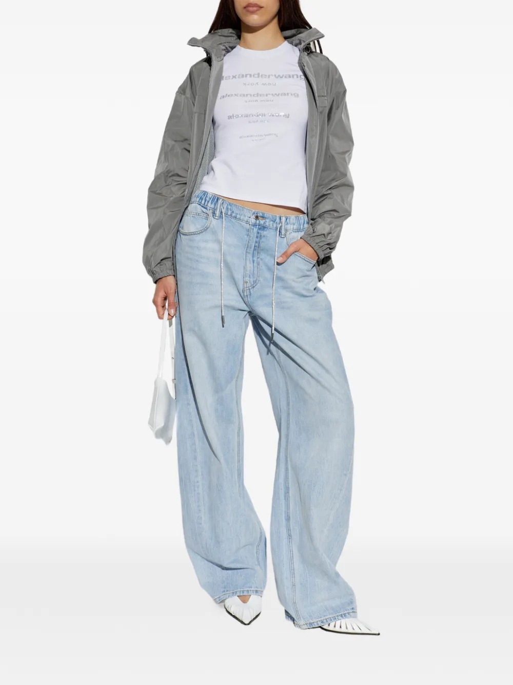 Alexander Wang T-shirt met hotfix-logo Wit