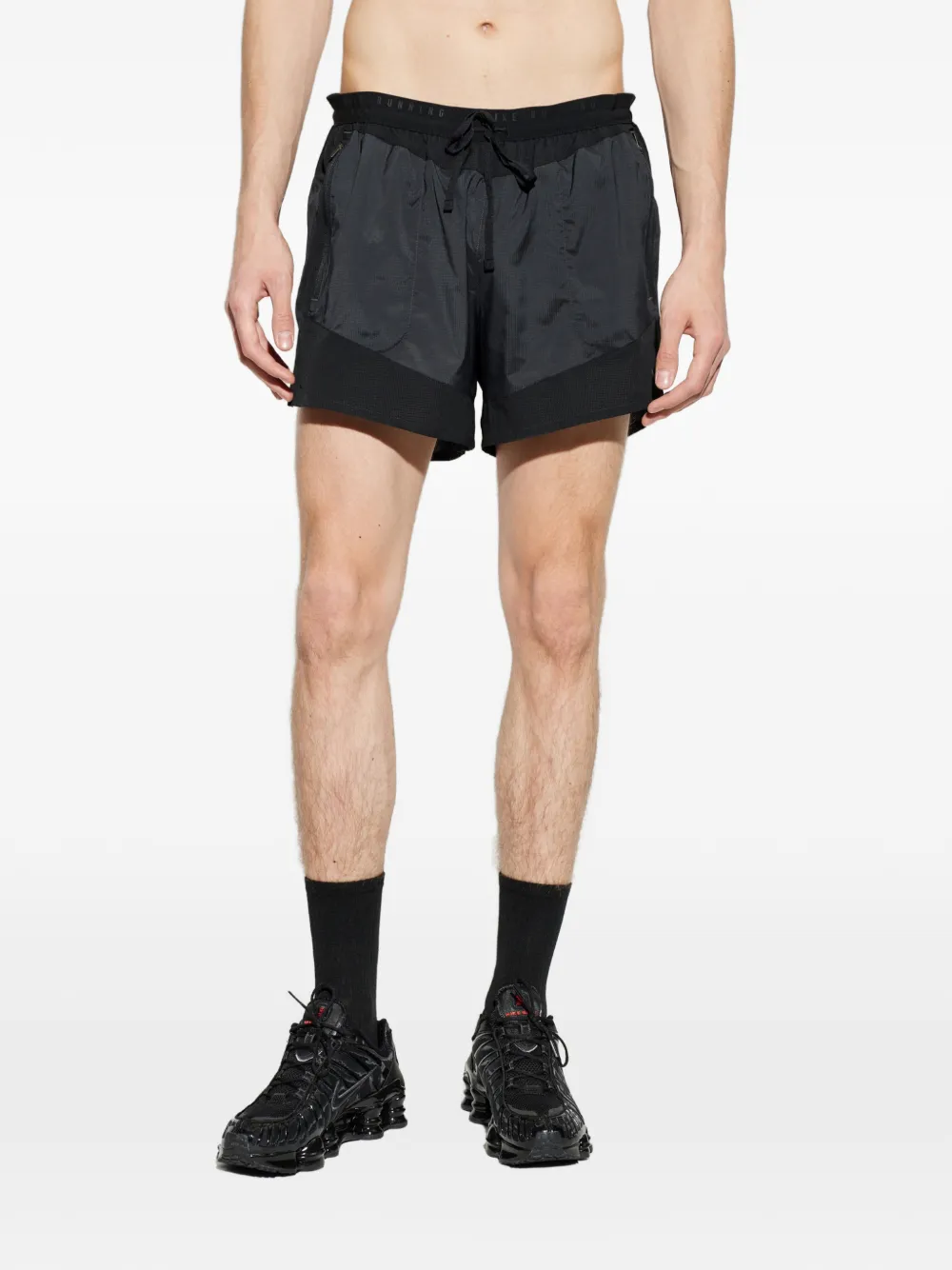 Nike Shorts met trekkoordtaille en vlakken Zwart