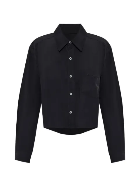 Alexander Wang camisa corta con logo bordado