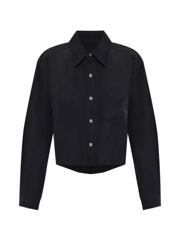 alexanderwang レイヤード　クロップドシャツ 黒　XS 36155602_67850870_600.jpg