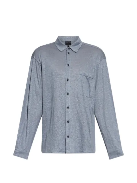 Giorgio Armani long-sleeved linen shirt