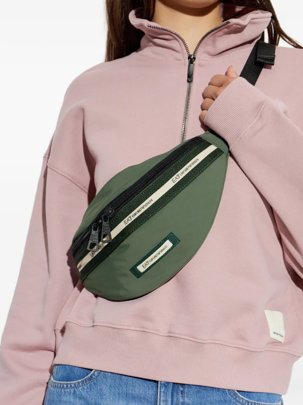 Ea7 Emporio Armani Heuptas met logopatch Groen
