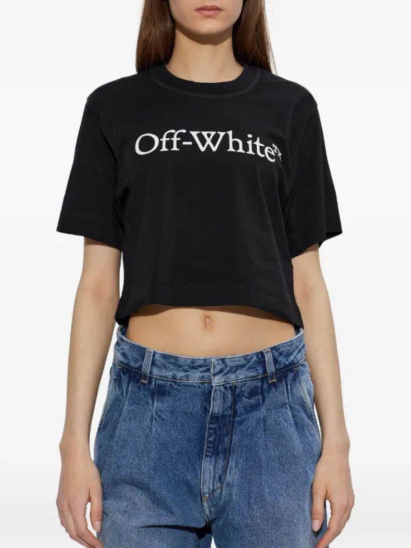 Off-White クロップド Tシャツ | ブラック | FARFETCH JP