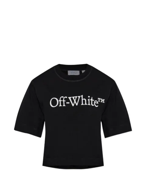 Off-White logo-print cropped T-shirt