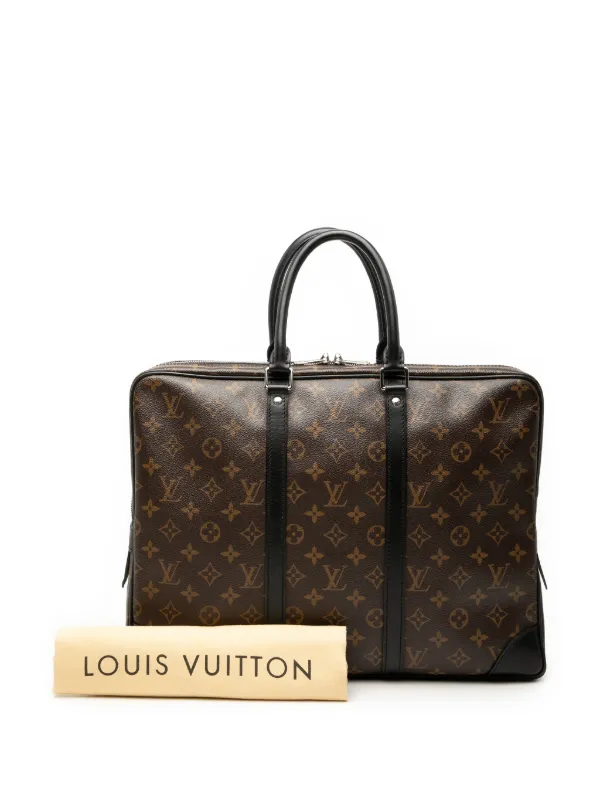 す*へ様 Louis Vuitton ブラック Louis Vuitton Pre-Owned 2011 Monogram Macassar Porte Documents