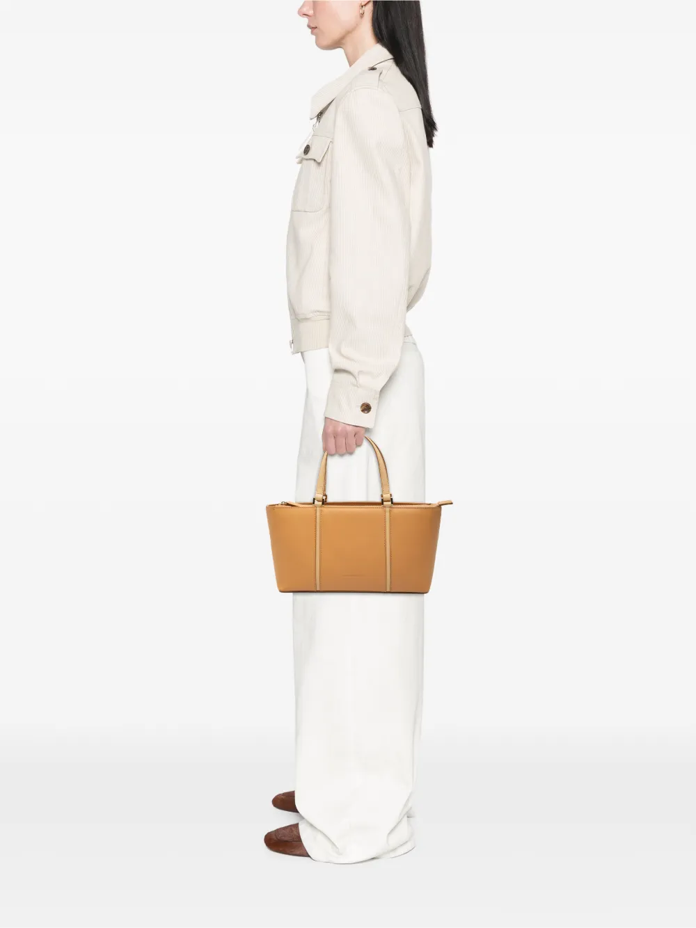  Burberry Pre-owned Borsa Tote In Pelle 2000-2017 - Marrone 