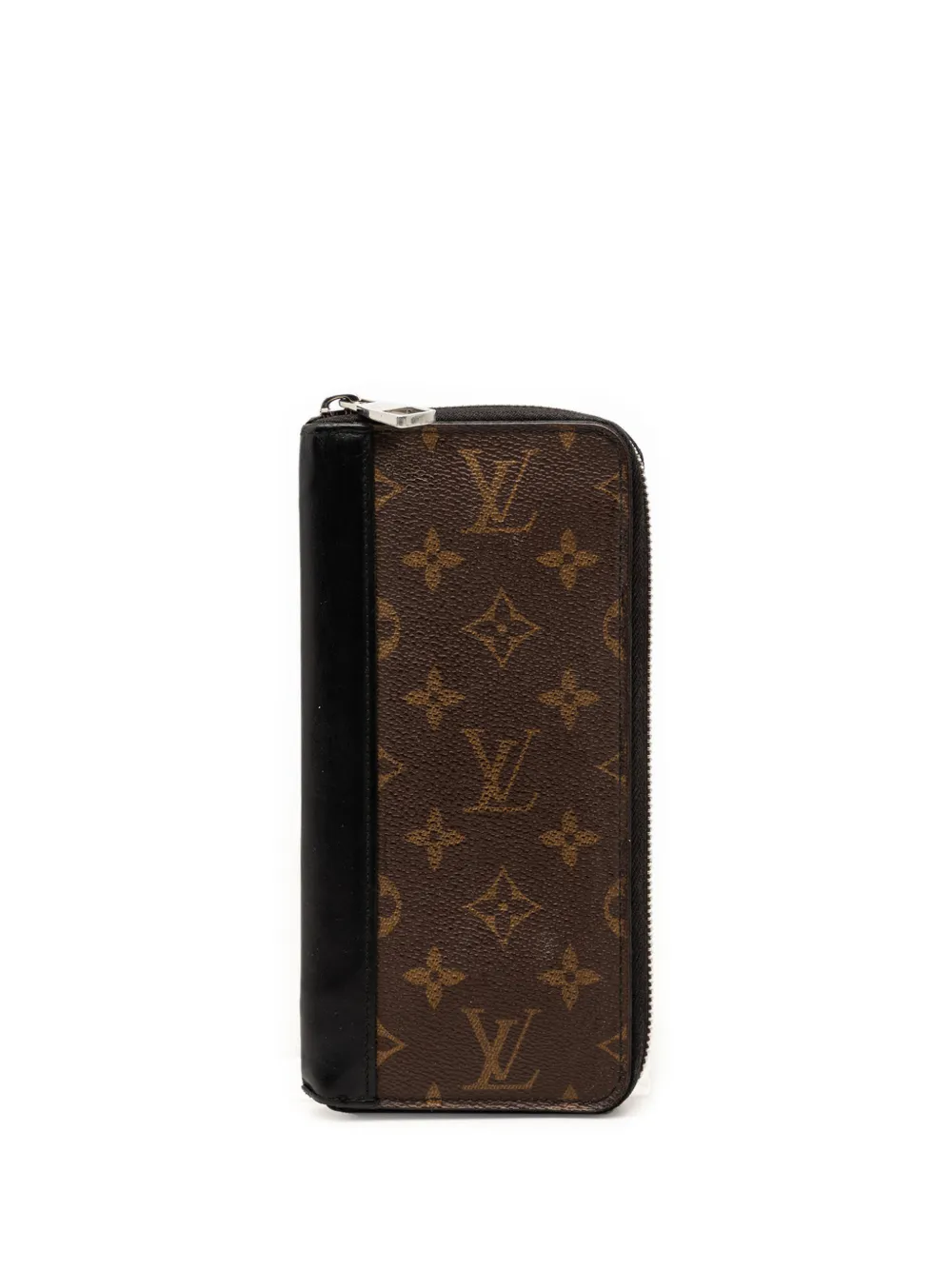 Louis Vuitton Pre-Owned 2017 Monogram Macassar Vertical Zippy Wallet long wallets - Marrone